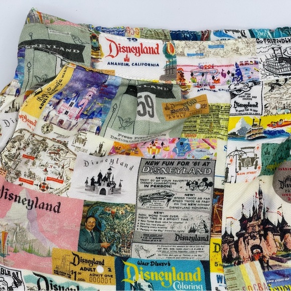 Disneyland Eras Shorts Disney 100 All Over Print Pockets Girl’s 5/6 Youth NWOT - Picture 2 of 10